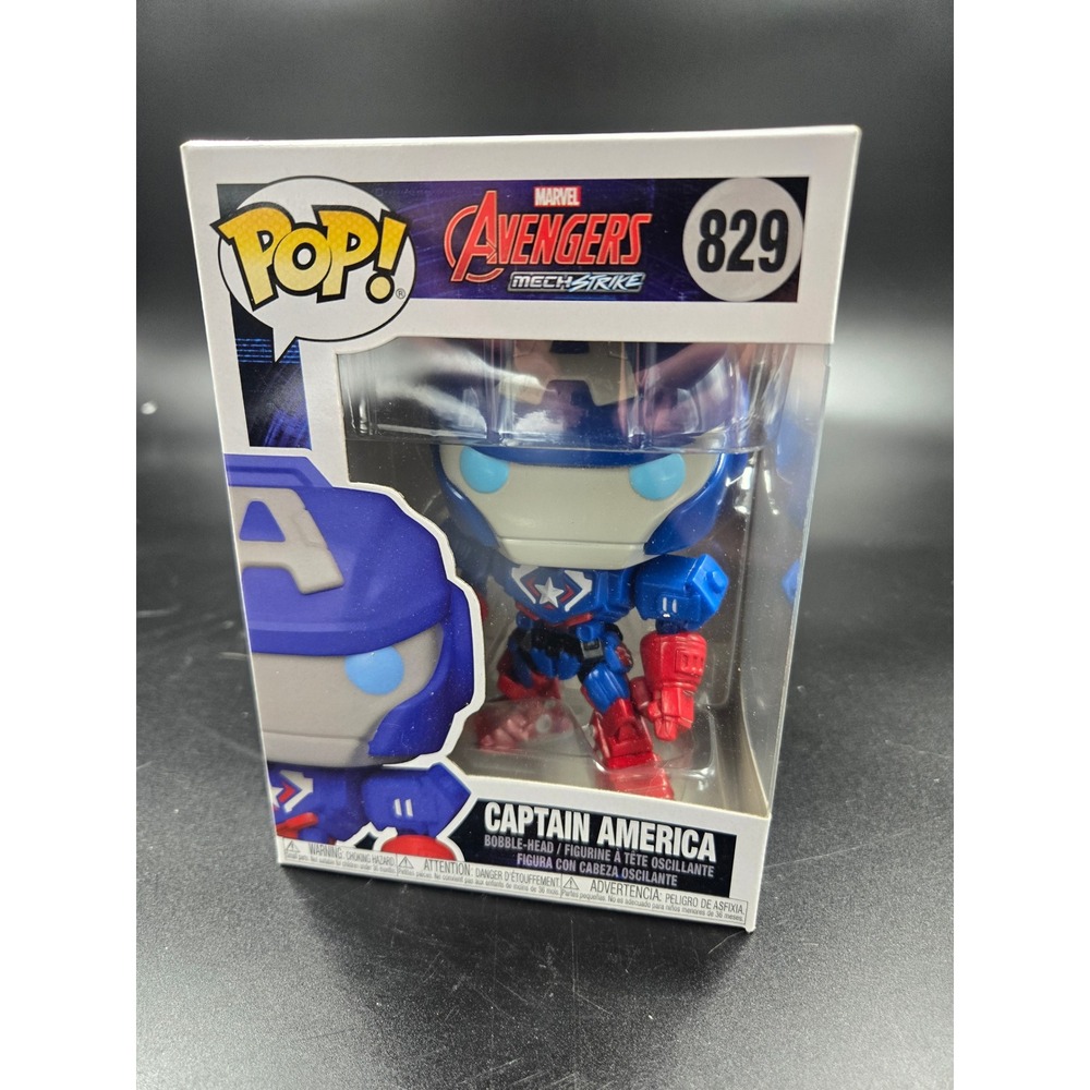 Funko Pop Marvel Avengers Mech Strike Captain America 829 Vinyl Bobble-Head
